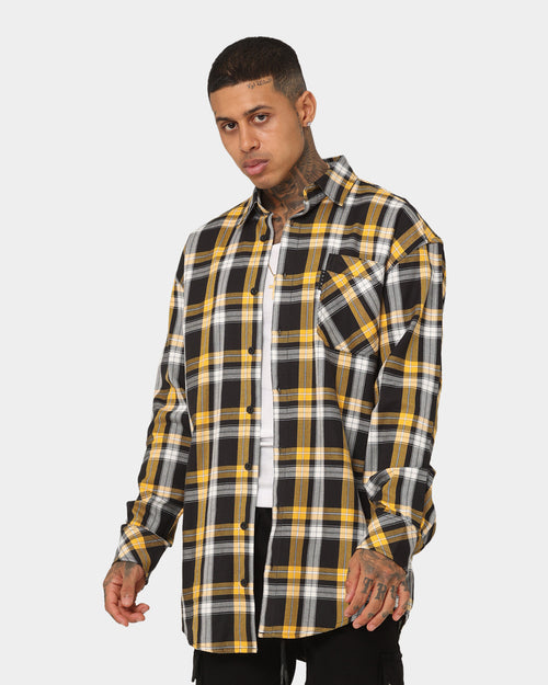 Saint Morta Prima Long Sleeve Flannel Shirt Yellow