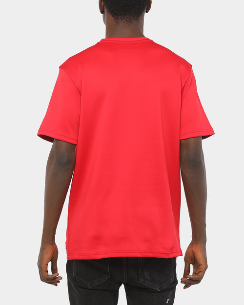 Black Pyramid Maze Logo Embossed Shirt Red