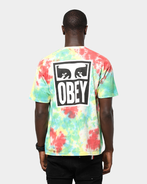 Obey Eyes Icon Tie Dye S/S Tee Rainbow