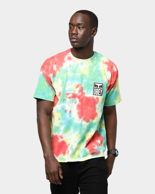 Obey Eyes Icon Tie Dye S/S Tee Rainbow