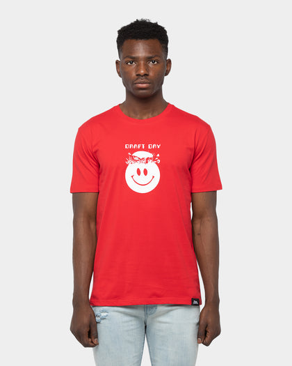 Draft Day Headtop SS Tee 	Red/White