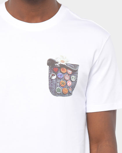 Goat Crew Peace Pocket SS Tee White