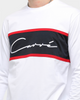 Carré Men's Scripted Classique Long Sleeve T-Shirt White/Navy/Red