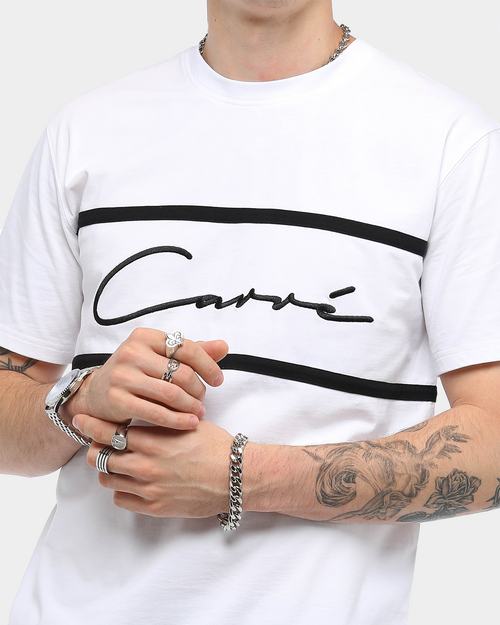 Carré Men's Scripted Classique Short Sleeve T-Shirt White/Black