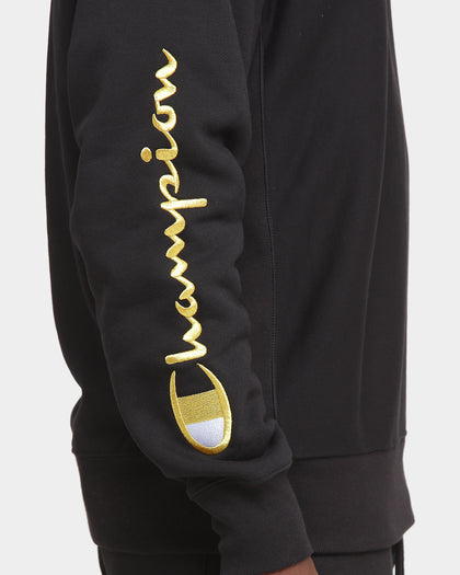Champion Rev Weave Script Crew Black/Gold