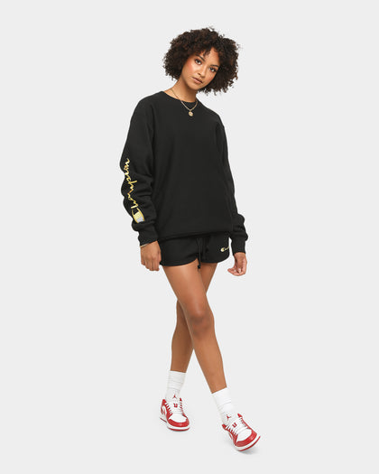 Champion Rev Weave Script Crew Black/Gold