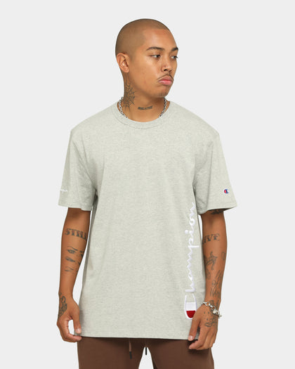 Champion Heritage Script T-Shirt Oxford Heather