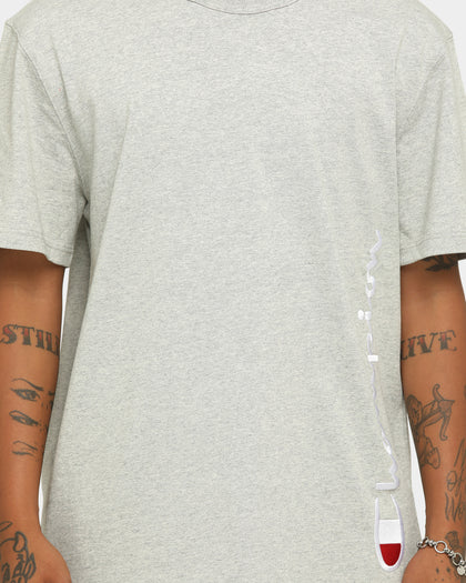 Champion Heritage Script T-Shirt Oxford Heather