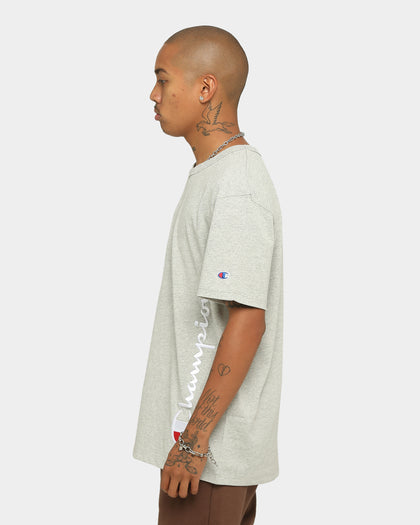 Champion Heritage Script T-Shirt Oxford Heather