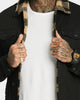 Saint Morta Tartan Sherpa Denim Jacket Black/Tan