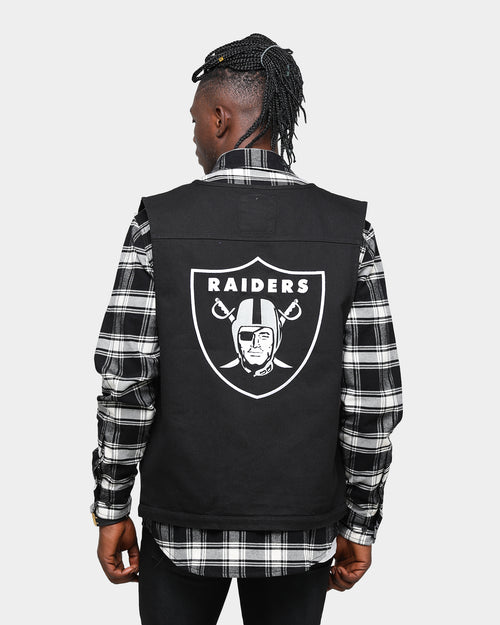 Majestic Athletic Raiders Denim Vest Black