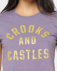 Crooks & Castles Women's Big & Bold Tee Purple