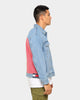Tommy Jeans Men's Tommy Flag Oversize Trucker Jacket Light Blue