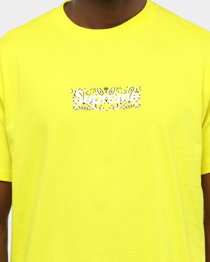 Supreme Men's Bandana Box Logo T-Shirt Yellow