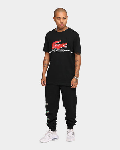 Lacoste Big Croc Logo T-Shirt Black/Red