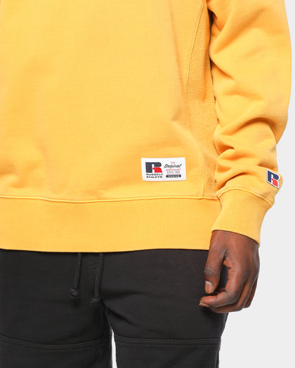 Russell Athletic Men's RA Reverse Panel Crew Sulpher