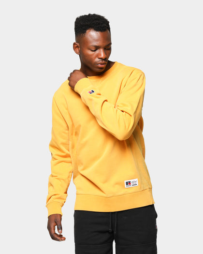 Russell Athletic Men's RA Reverse Panel Crew Sulpher