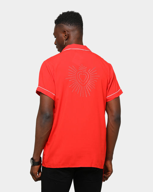 Lited anchors Men's Tybalt Button Up Shirt Red