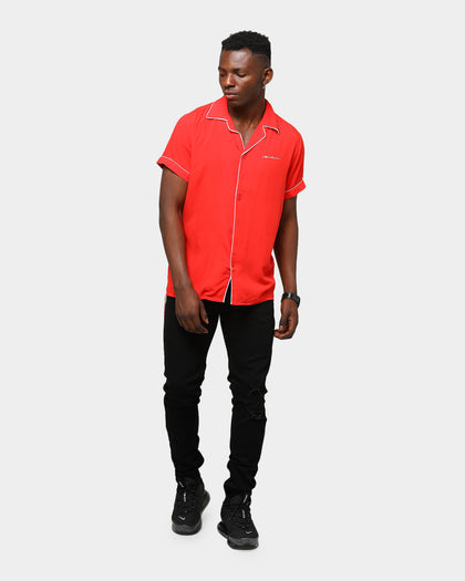 Lited anchors Men's Tybalt Button Up Shirt Red