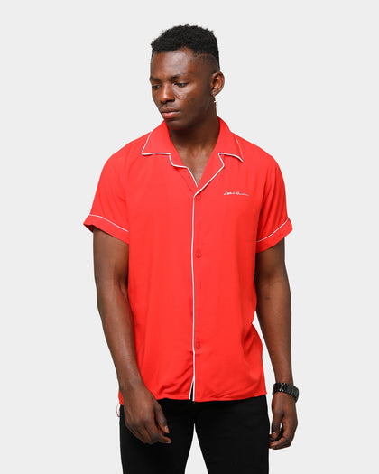 Lited anchors Men's Tybalt Button Up Shirt Red