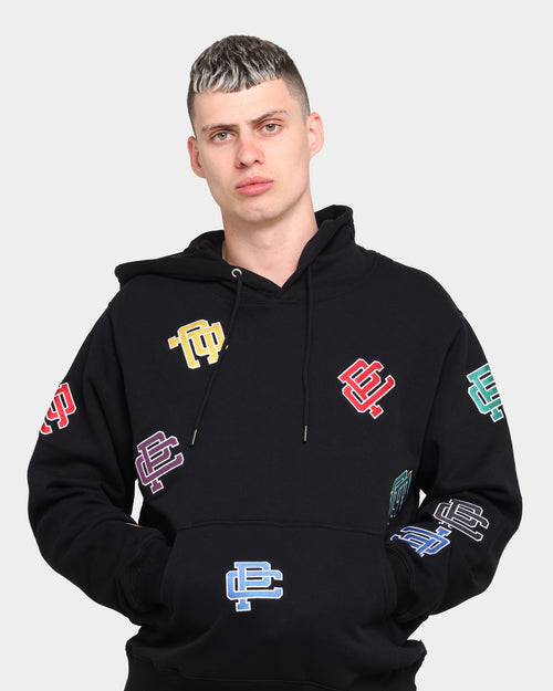 Carré Mono Repeat Long Sleeve Hoodie Black