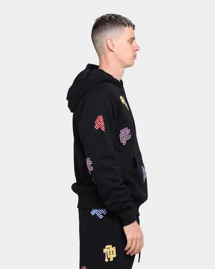 Carré Mono Repeat Long Sleeve Hoodie Black
