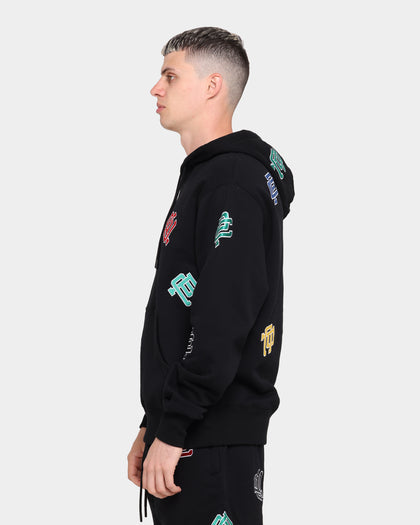 Carré Mono Repeat Long Sleeve Hoodie Black