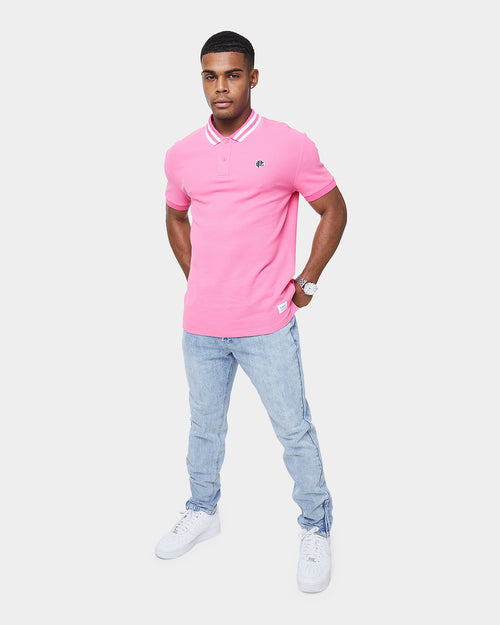 Carré Mono Short Sleeve Polo Shirt Hot Pink