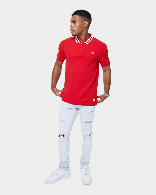 Carré Mono Short Sleeve Polo Shirt Red