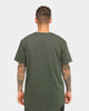 Carré Roadman Quilted Drop Short Sleeve T-Shirt Army Green
