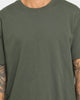 Carré Roadman Quilted Drop Short Sleeve T-Shirt Army Green