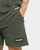 Carré Roadman Quilted Drop Short Sleeve T-Shirt Army Green