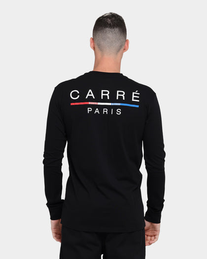 Carré Stripes Long Sleeve T-Shirt Black