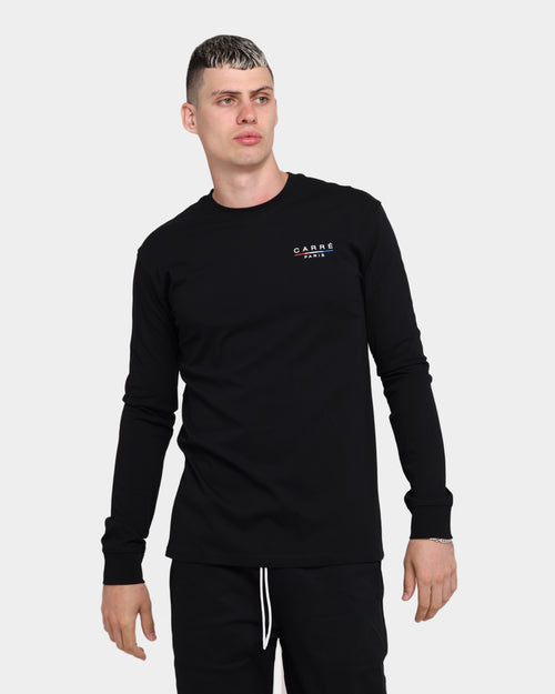 Carré Stripes Long Sleeve T-Shirt Black