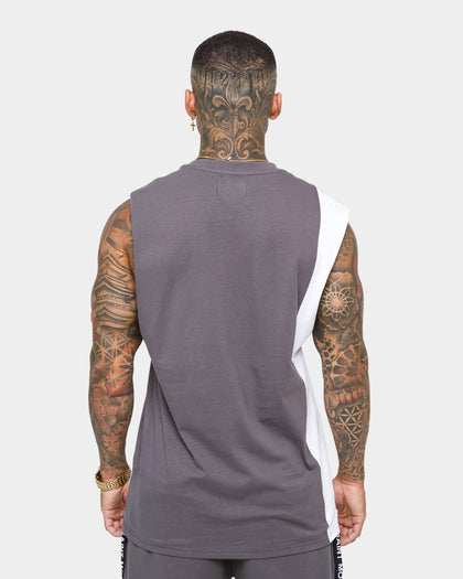Saint Morta Era Sport Muscle T-Shirt Dark Grey/White