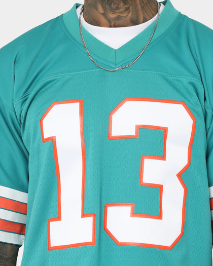 Maillot Dan Marino authentique signé style professionnel bleu sarcelle Maillot Dan Marino authentique signé style professionnel bleu sarcelle