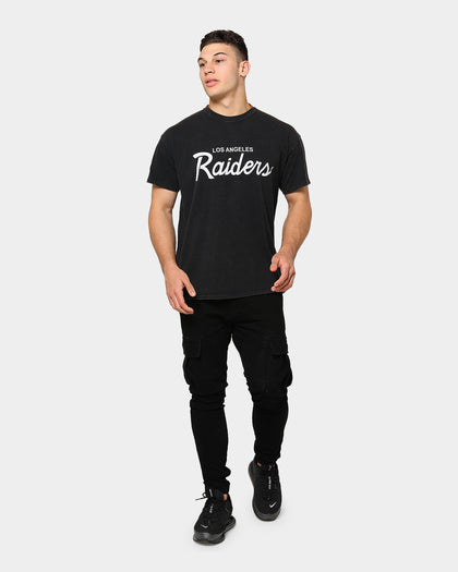 Mitchell & Ness Men's Los Angeles Raiders Script Wordmark T-Shirt Black