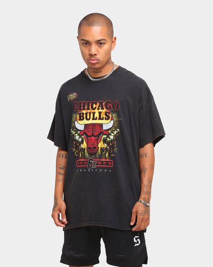 Mitchell & Ness Men's Chicago Bulls Vintage Last Dance 6x Champs Short Sleeve T-Shirt Black