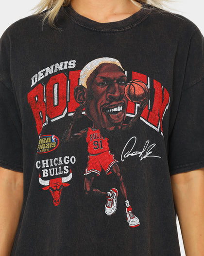 Mitchell & Ness Chicago Bulls Vintage Dennis Rodman Sign Short Sleeve T-Shirt Black