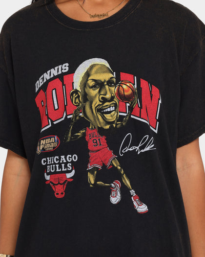 Mitchell & Ness Chicago Bulls Vintage Dennis Rodman Sign Short Sleeve T-Shirt Black