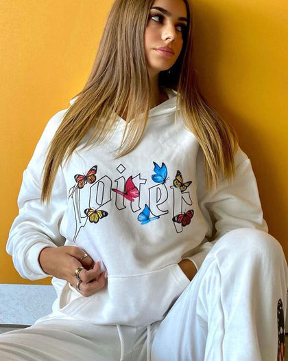 Loiter Butterfly Effect Hoodie Off White