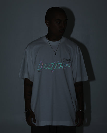 Loiter Reflective Dragon Dynasty T-Shirt Off White