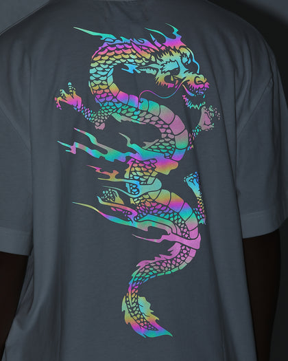 Loiter Reflective Dragon Dynasty T-Shirt Off White