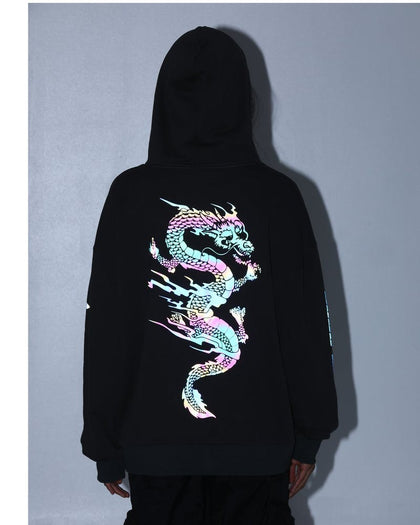 Loiter Reflective Dragon Dynasty Hoodie Charcoal/Multi