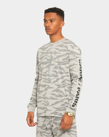 Carré Reticule Long Sleeve T-Shirt Grey