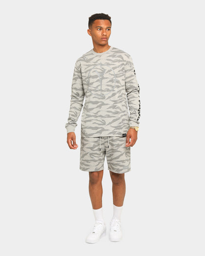 Carré Reticule Long Sleeve T-Shirt Grey