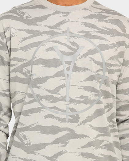 Carré Reticule Long Sleeve T-Shirt Grey