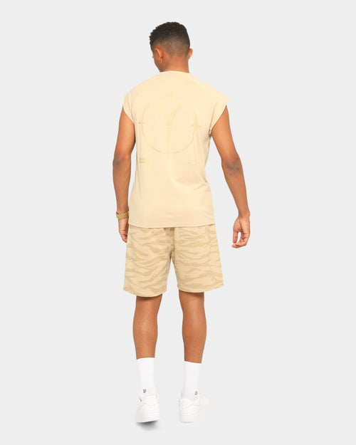 Carré Reticule Muscle T-Shirt Stone