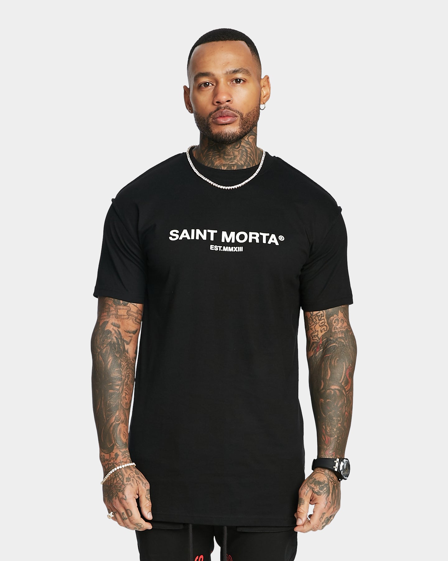 Saint Morta Homage Lafayette T-Shirt Black/White | Culture Kings US