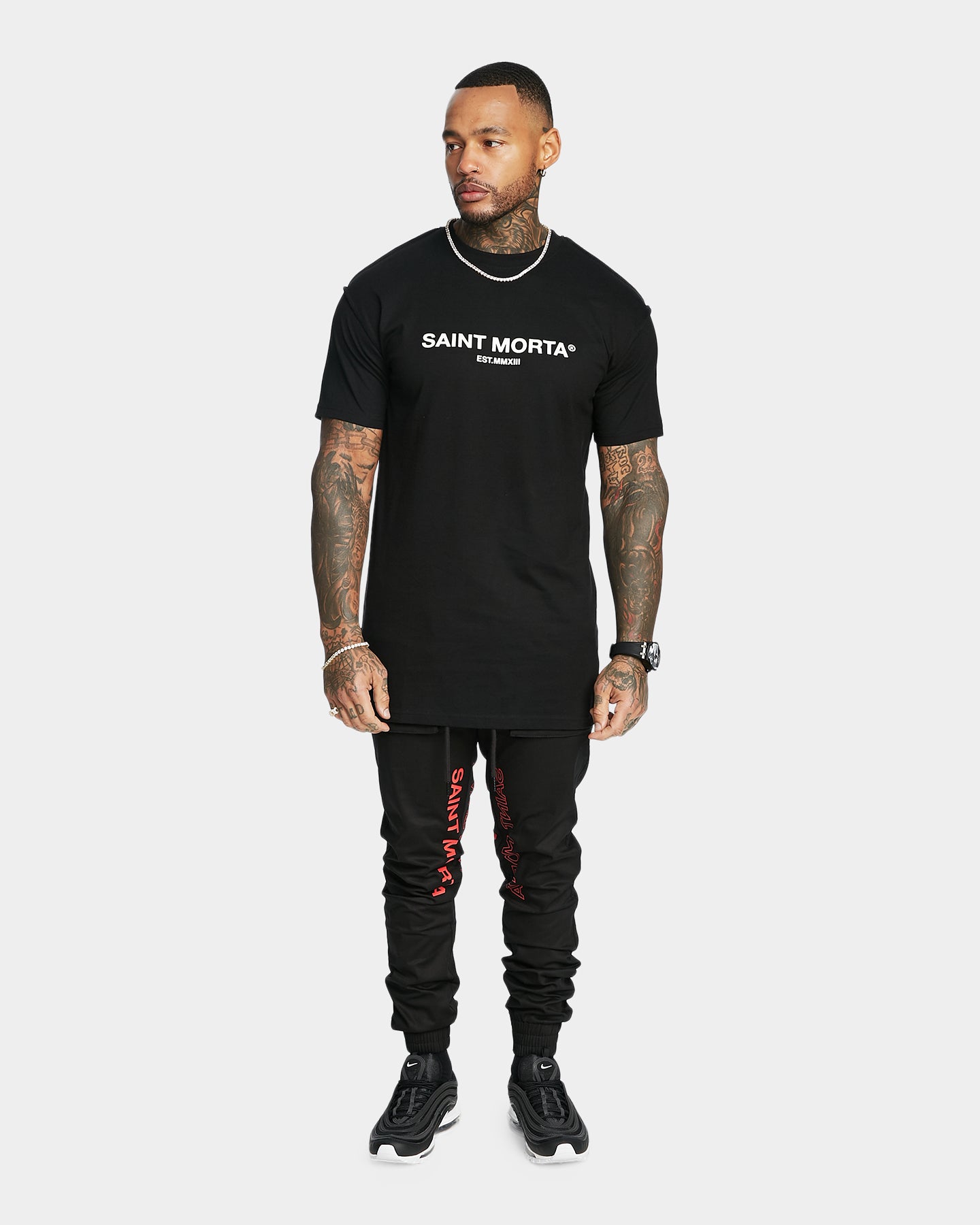 Saint Morta Homage Lafayette T-Shirt Black/White | Culture Kings US